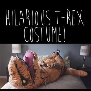 Adult T-Rex costume!!! Hilarious!